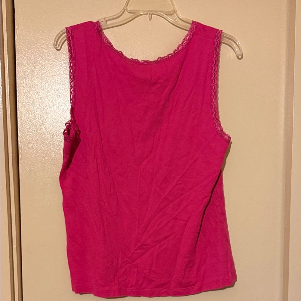JM Collection Fuchsia Tank Top - Picture 2 of 2